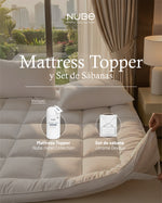 Set de Matress Topper y Sábanas