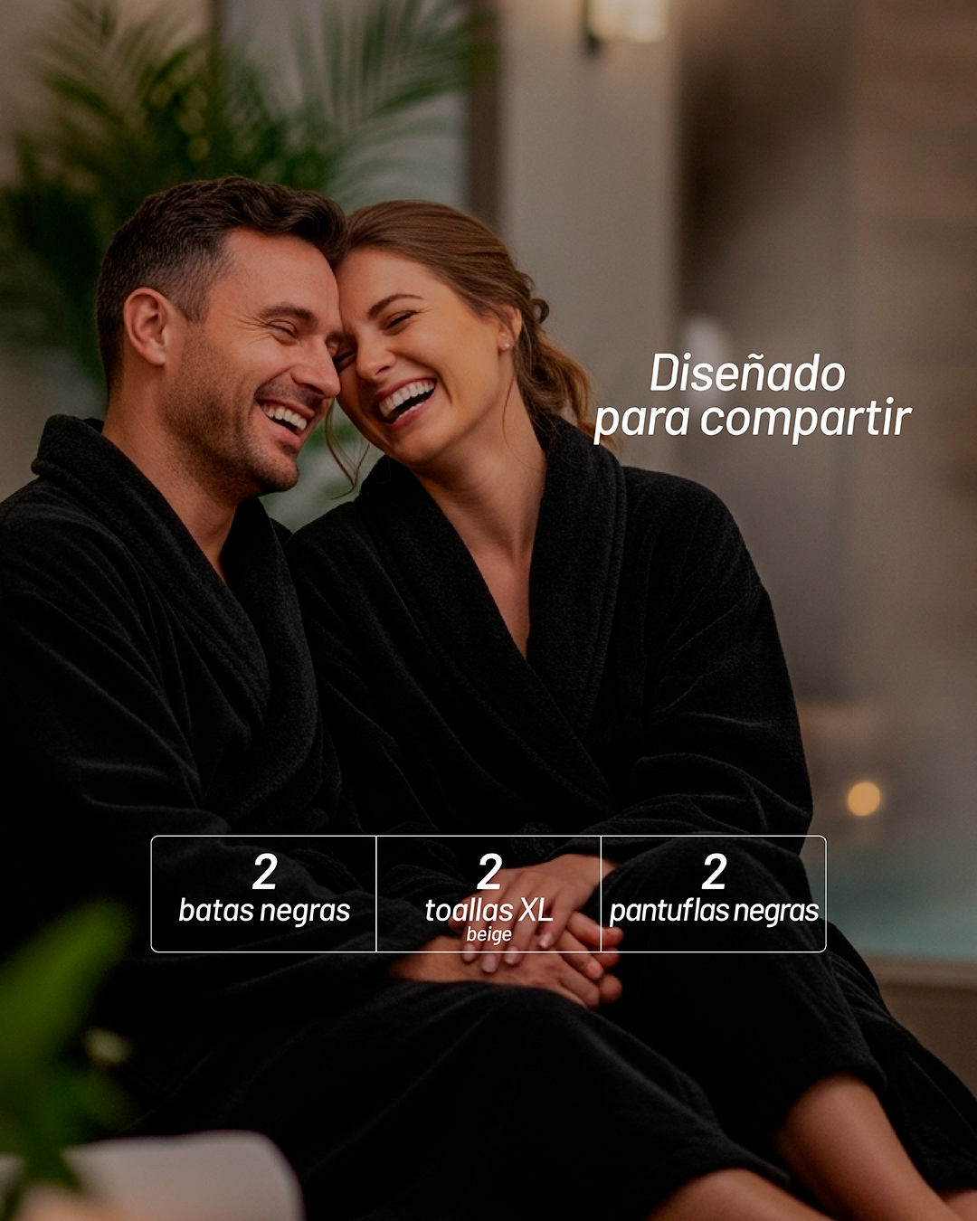 Set de Batas, Pantuflas y Toallas XL