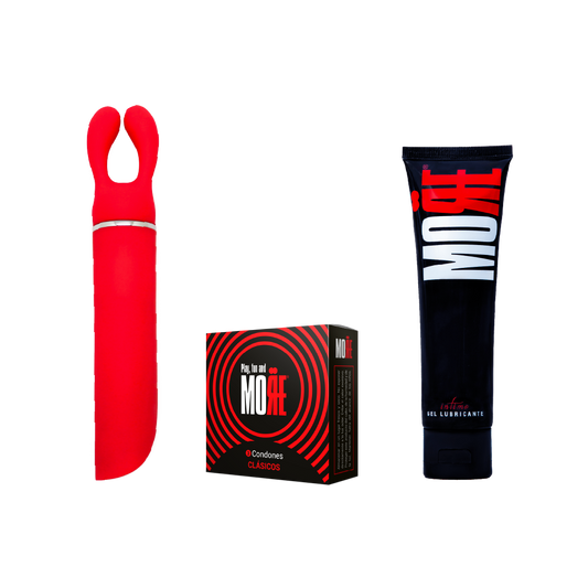 Pack de Juguete More, Caja x3 Condones y Lubricante
